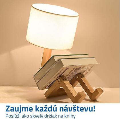 Obrázok z Drevená stolná lampa panáčik