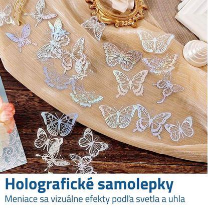 Holografické samolepky motýlci 