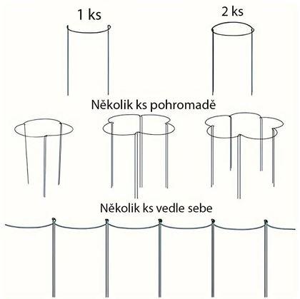 Obrázok z Kovová podpera pre rastliny 2 ks 40 cm 