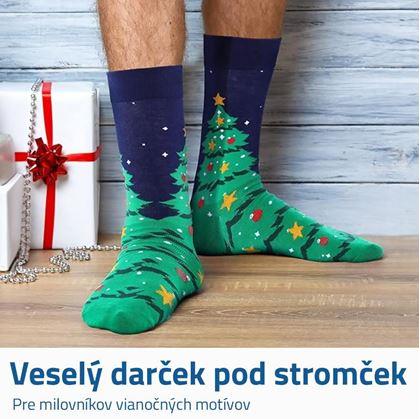 Obrázok z Ponožky s vianočným vzorom - stromčeky