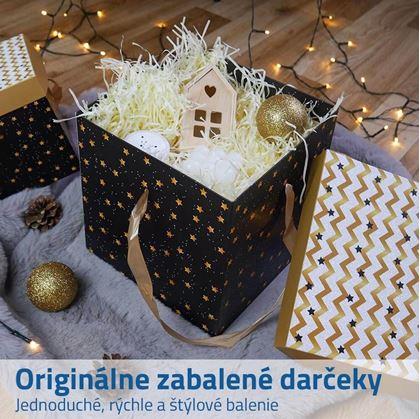 Obrázok z Darčeková krabička 22 cm - hviezdy