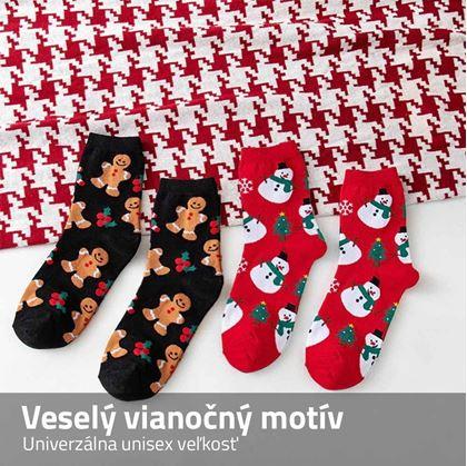 Vánoční ponožky vel. 36-40 - perníčci