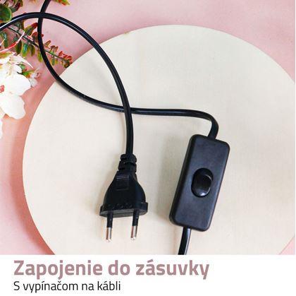 Obrázok z Drevená stolná lampa so žiarovkou - teplé svetlo