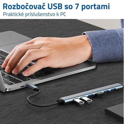 Obrázok z Viacportový adaptér USB 7 v 1