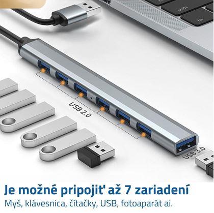 Obrázok z Viacportový adaptér USB 7 v 1