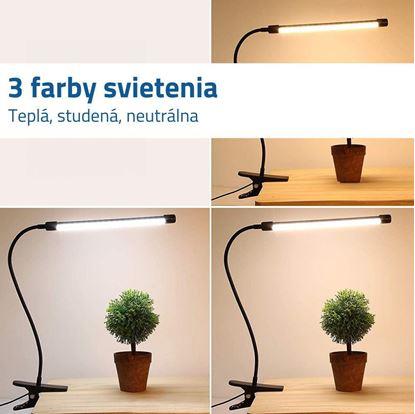 Flexibilní stmívatelná stolní LED lampa s klipem