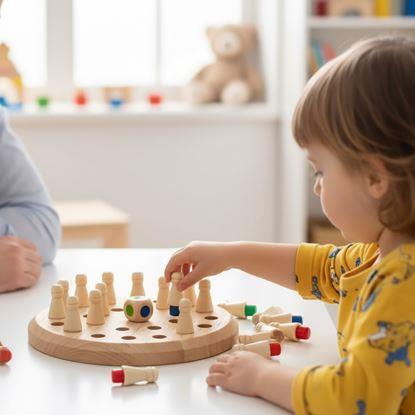 Obrázok Pamäťová hra pre deti - drevený šach