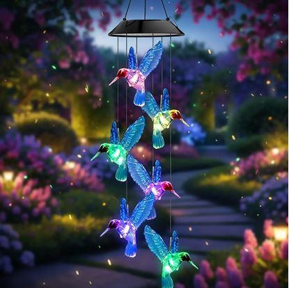 Obrázok Solárna závesná dekorácia - lietajúce kolibríky